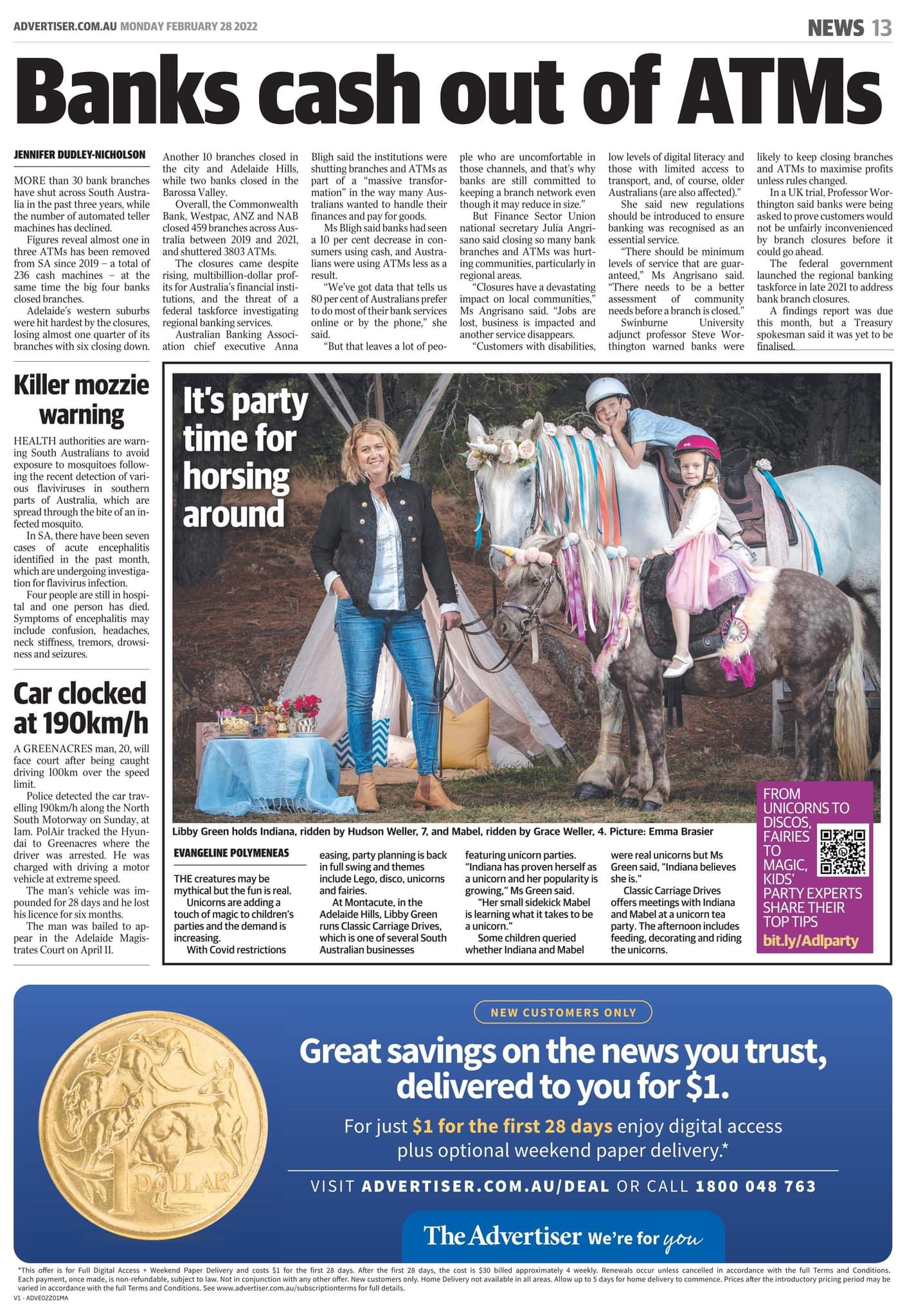 Classic Carriage Drives featured in the Advertiser